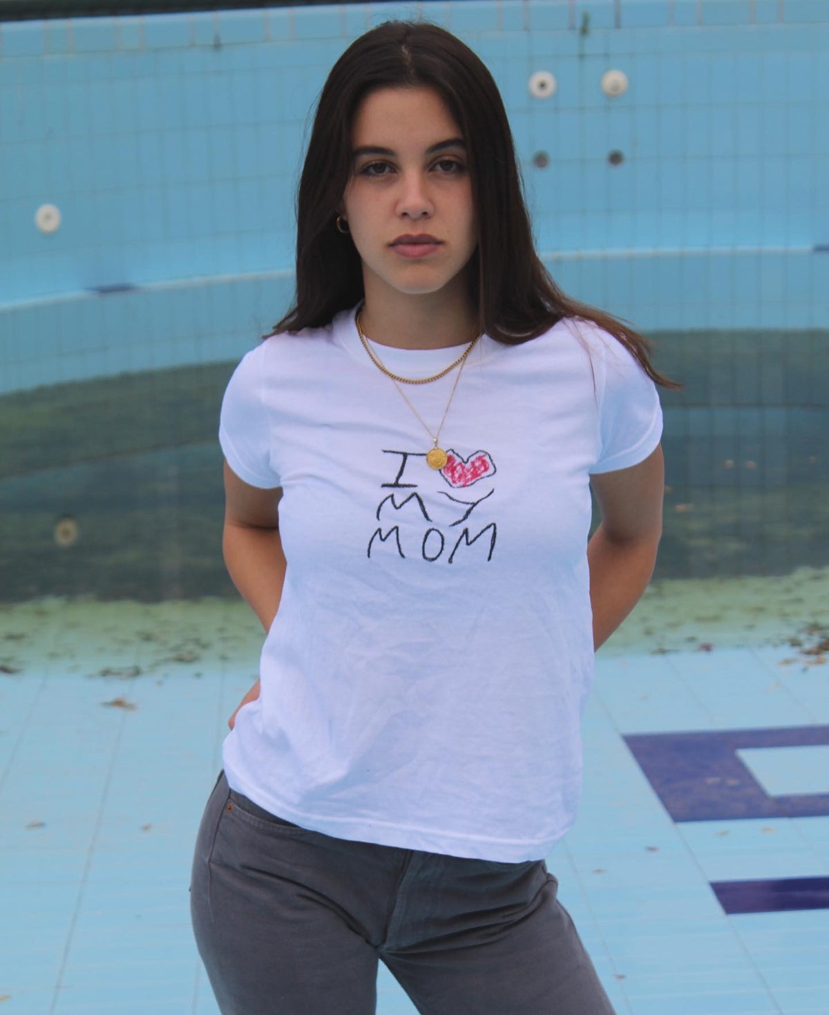 I love my mom white top