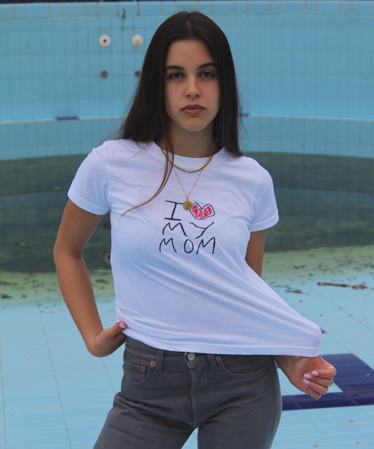 I love my mom white top